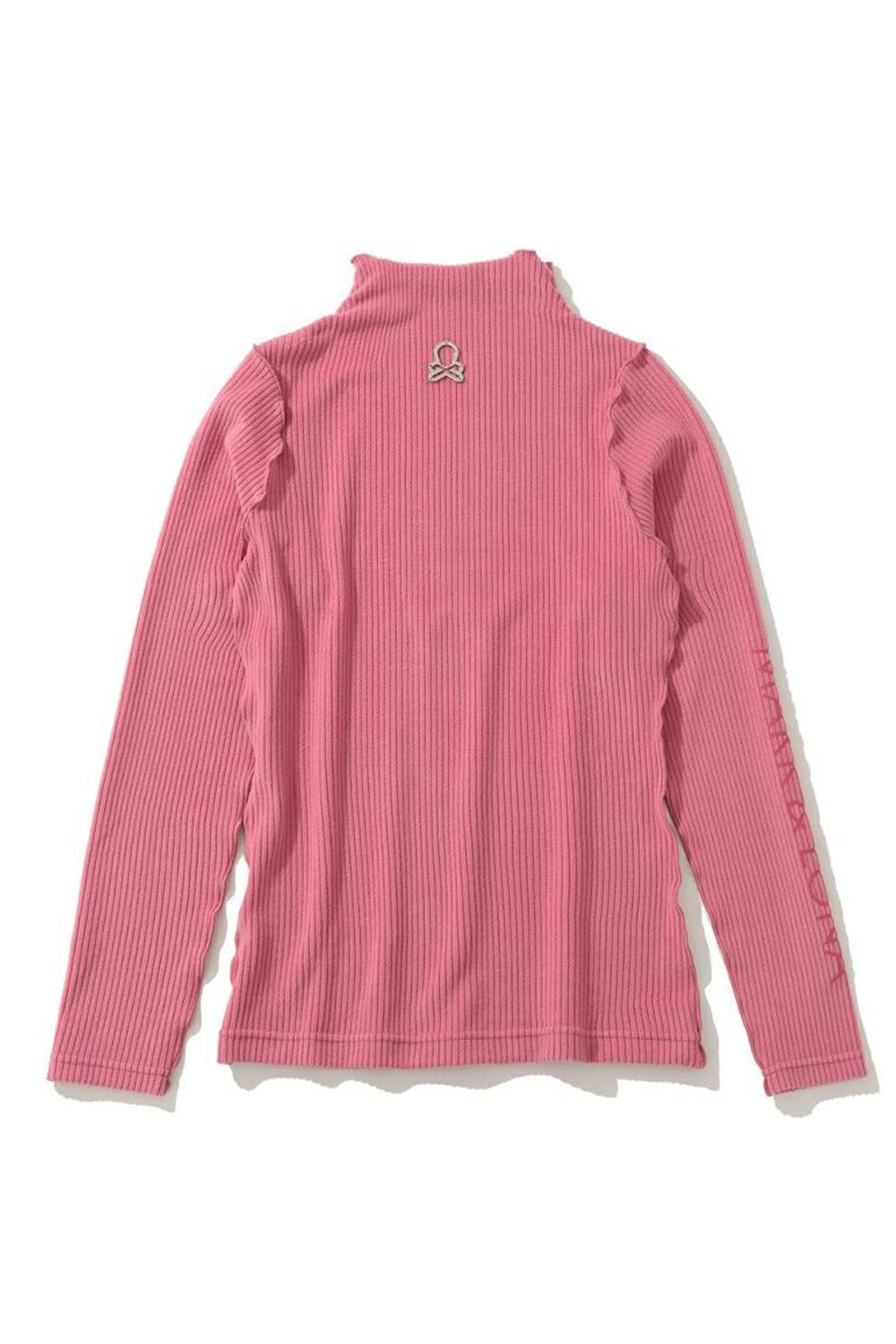 【レディース】 LODI RIBBED BOTTLENECK PULLOVER  /ボトルネック ロングスリーブシャツ (ピンク)