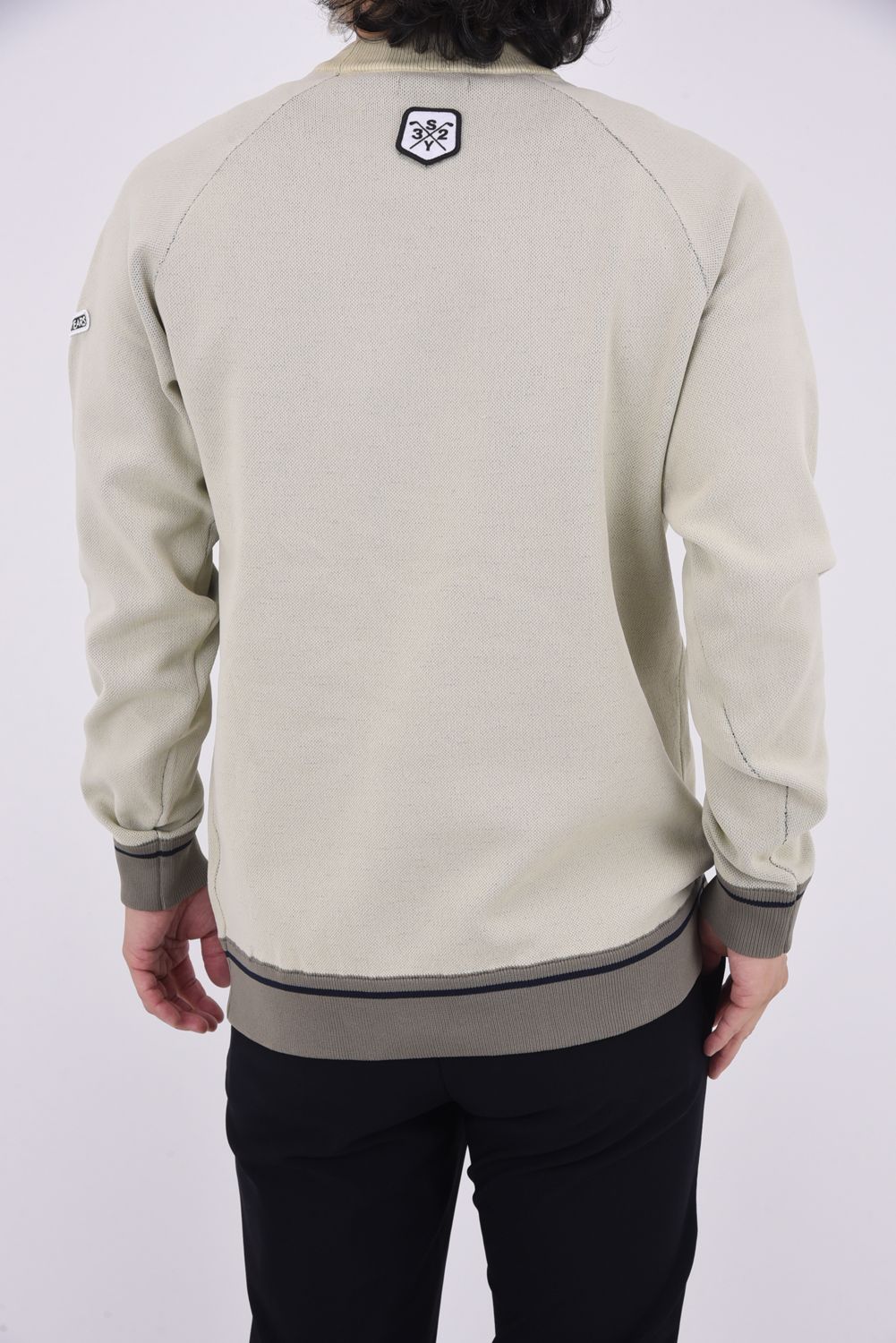 SYG LOGO CREW NECK SWEATER / ビッグロゴ クルーネックニット (ライトベージュ)