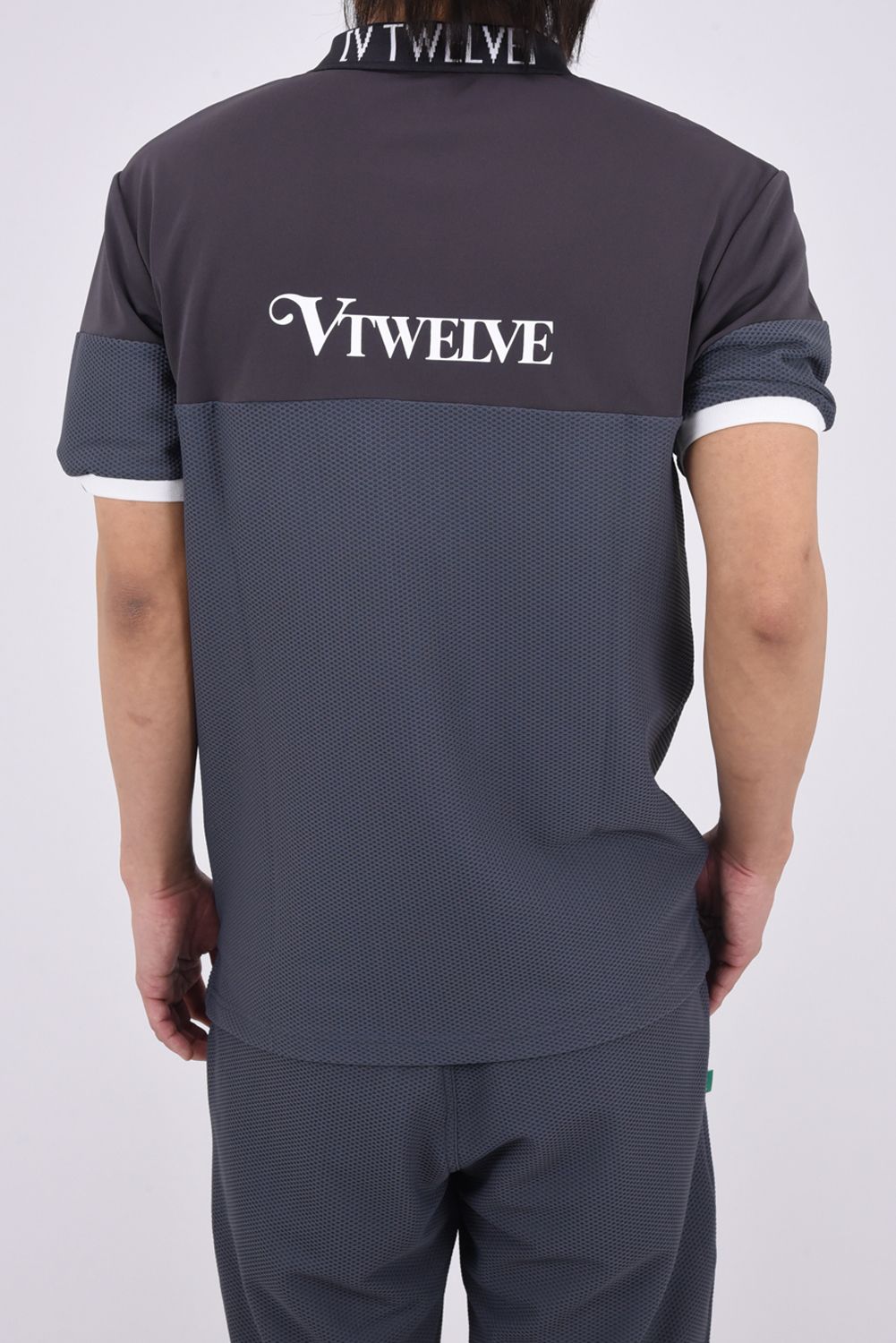 【ポイント10倍】【26SS】 AIRY AWA POLO / ワッフル生地 異素材切り替え ポロシャツ (グレー)