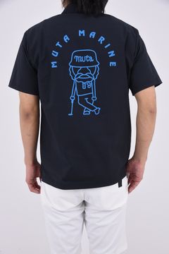 【26SS】 GENTLE SUCKER ZIP POLO / COOLMAXサッカー ハーフジップ ポロシャツ (ブラック)