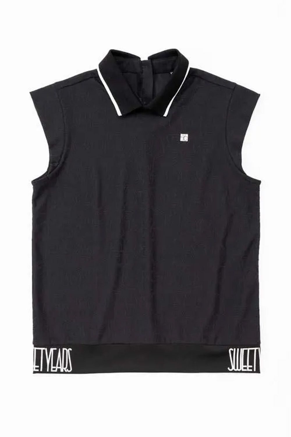 【26SS】【レディース】 PIN JQ COLLAR SHIRTS / ピン ジャカード カラーTシャツ (ブラック)*