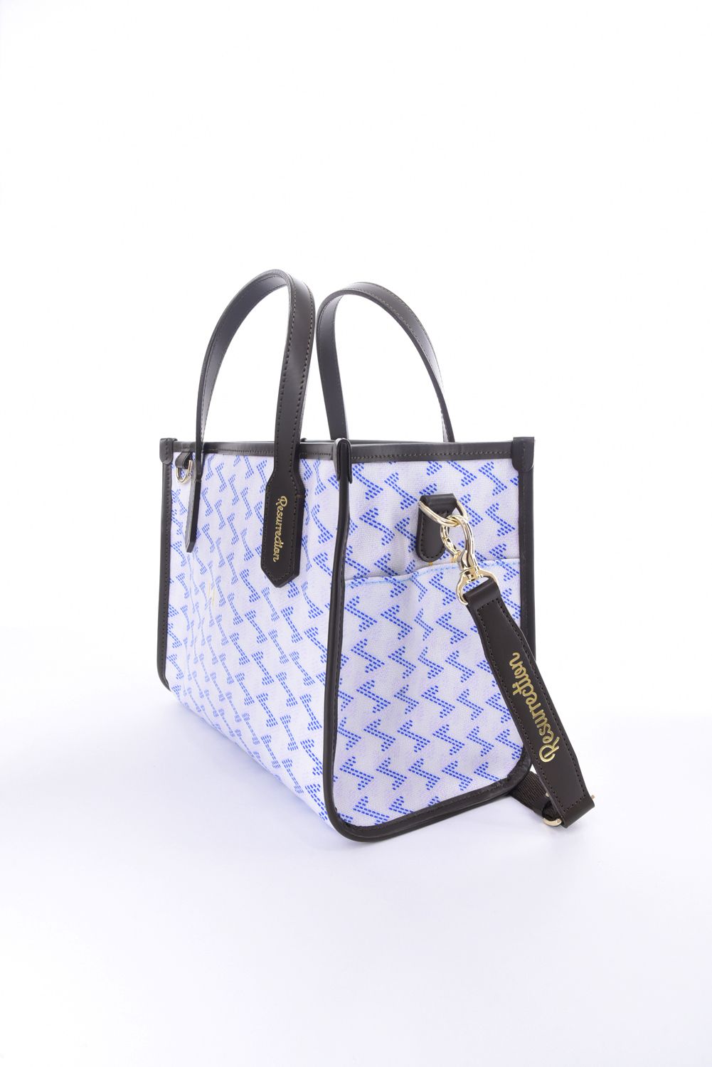 【26SS】  LANIUS SQUARE MINI (ラニウス スクエア ミニ) / ブランドオリジナルテキスタイル カートバッグ （アクア）