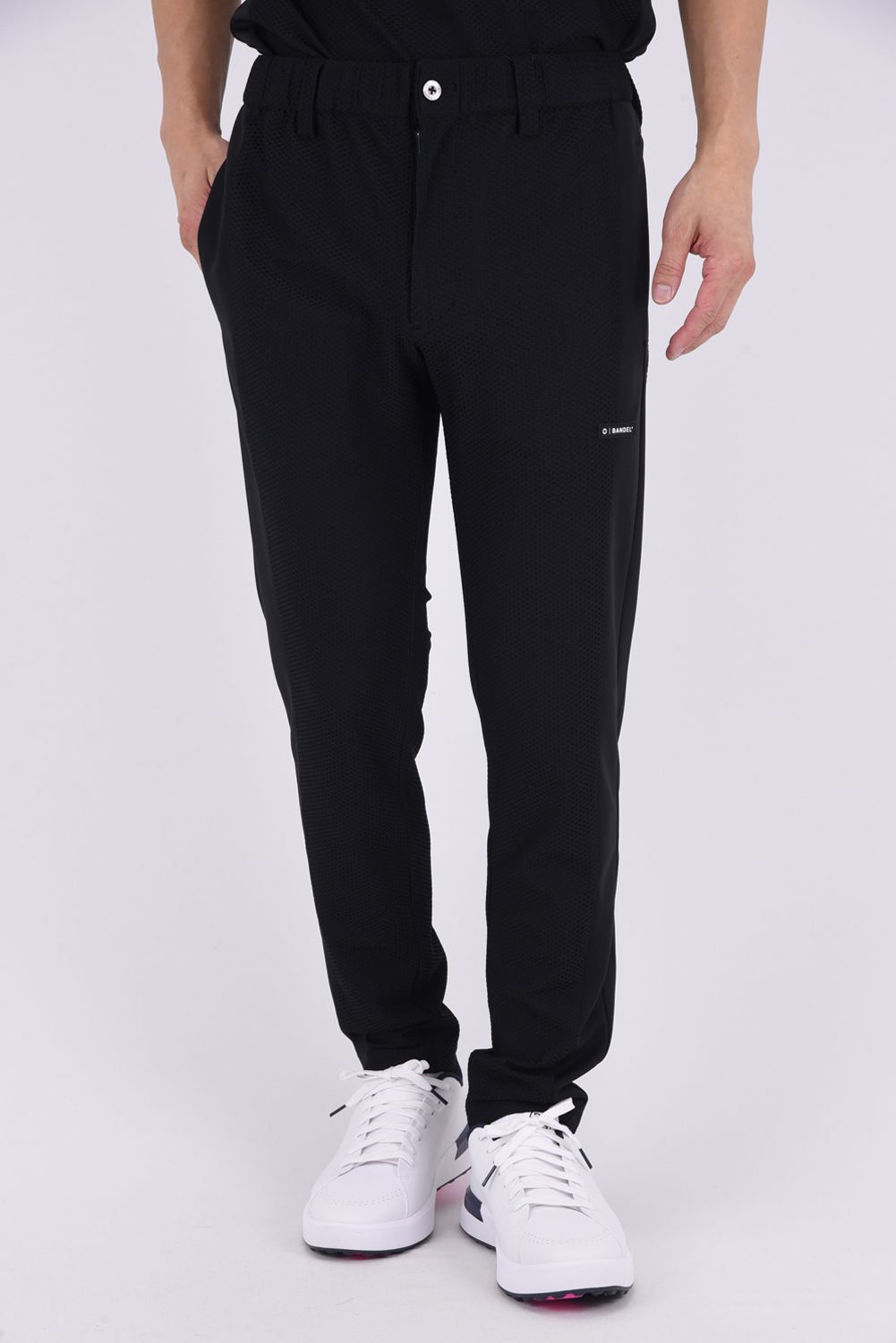【26SS】 DRY WAFFLE SWITCH TAPERD PANTS / ドライワッフル サイド切り替え テーパードパンツ (ブラック)