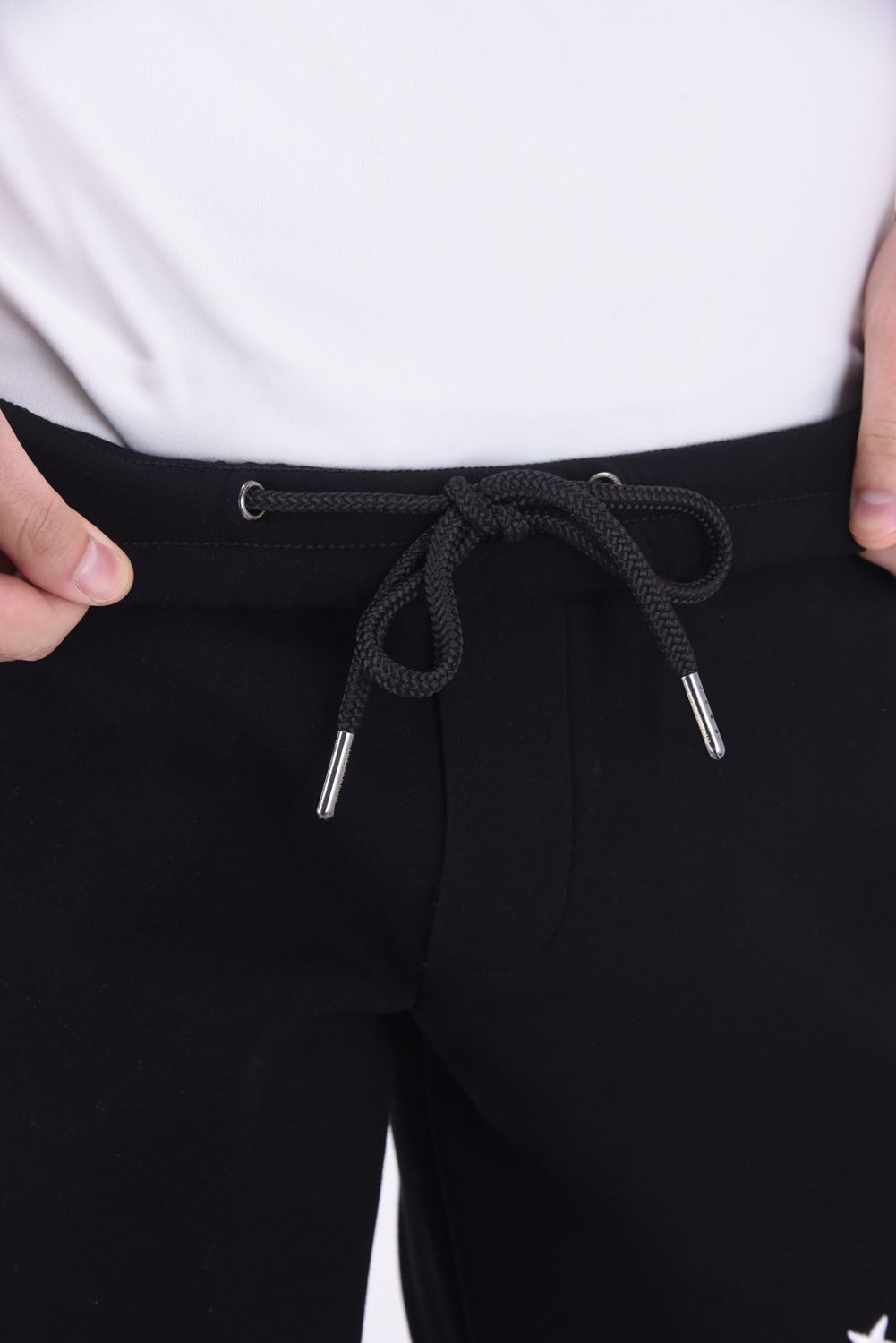 EMBROIDERY LONG PANTS /  ブランドロゴ 刺繍 ロングパンツ ブラック