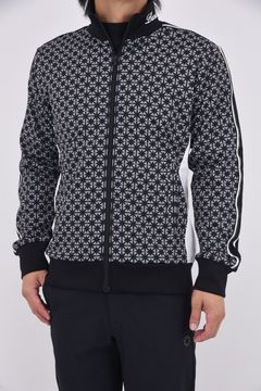 【25AW】 ALLOVER SWITCH LINE BLOUSON / オクタスロゴ サイドライン ジップアップブルゾン (ブラック)