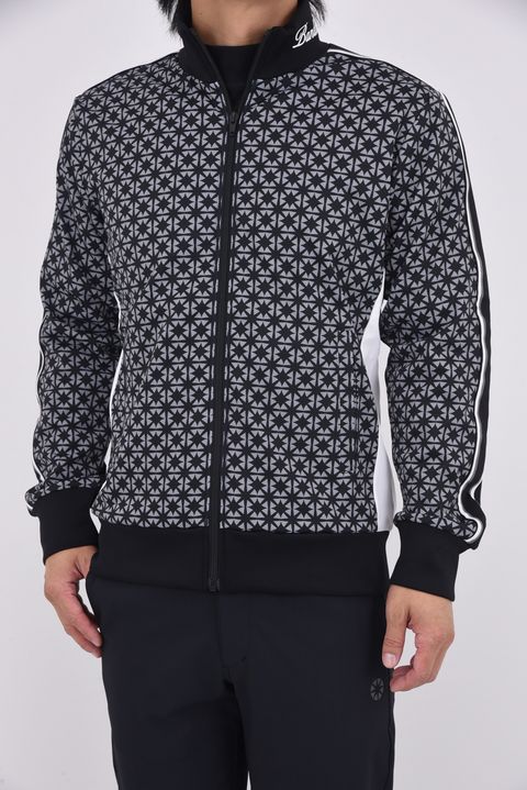 【25AW】 ALLOVER SWITCH LINE BLOUSON / オクタスロゴ サイドライン ジップアップブルゾン (ブラック)