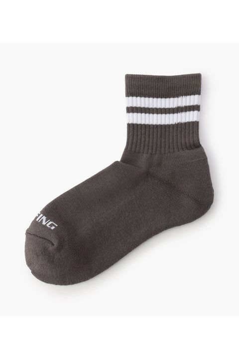 MENS CORDURA MIDDLE LINE SOCKS / ブランドロゴ コーデュラ ライン ソックス （グレー）