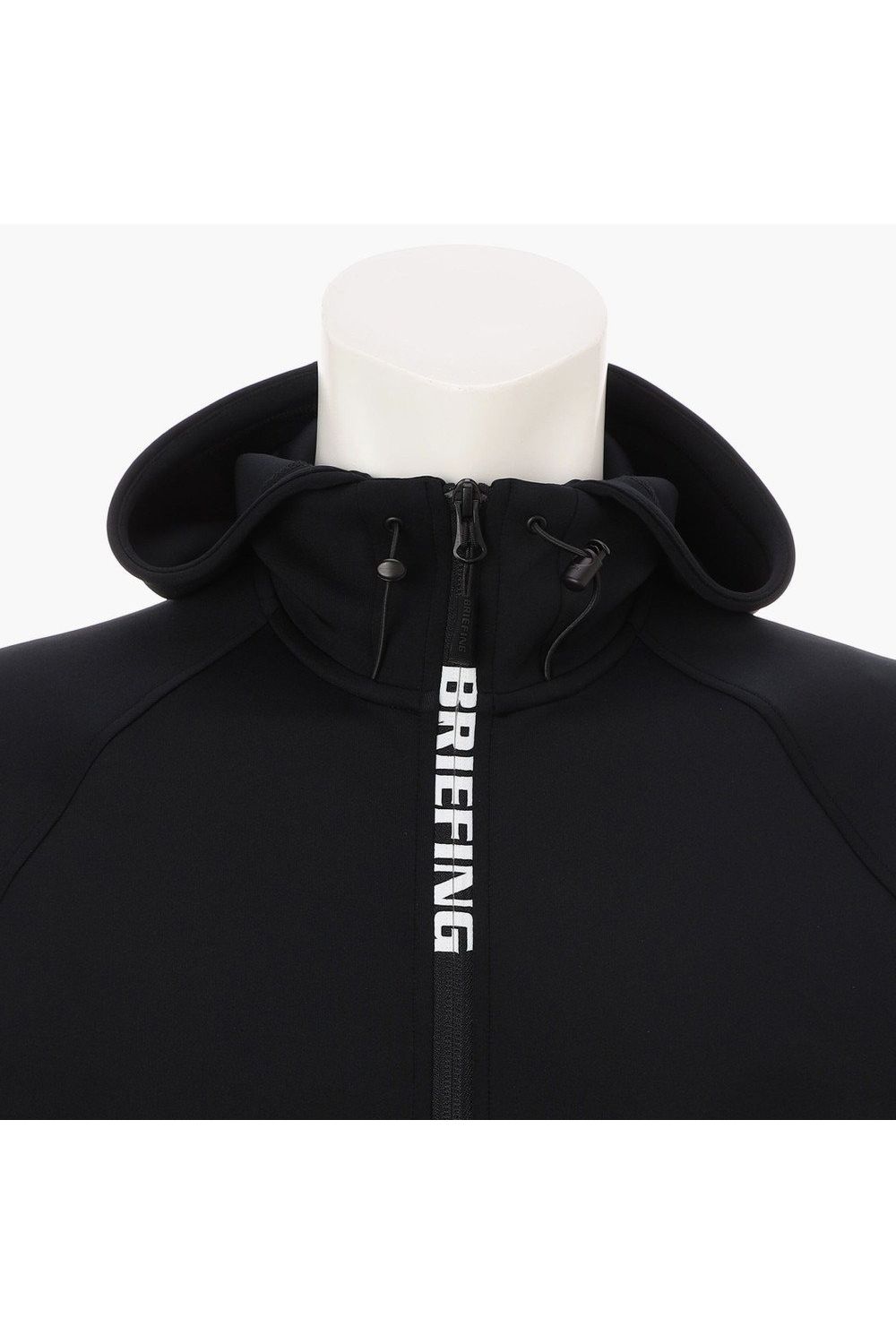 【26SS】 MEN'S 3D LOGO PARKA / 3Dエンボスロゴ ストレッチジャージ ジップアップパーカー (ブラック)