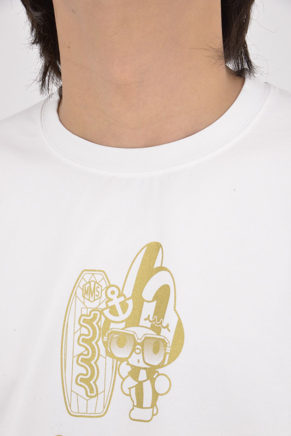 【26SS】 My Melody × muta MARINE SURFING ストレッチTシャツ / MyMelodyコラボレーション Tシャツ (ホワイト)