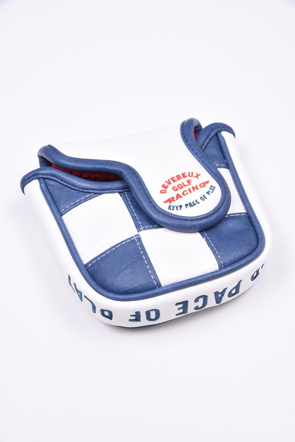 【26AW】【CAPSULE COLLECTION】 CHECKERED SIDECAR MALLET COVER / サイドカー刺繍入り センターシャフト対応 マレットタイプ パターカバー （ホワイト）