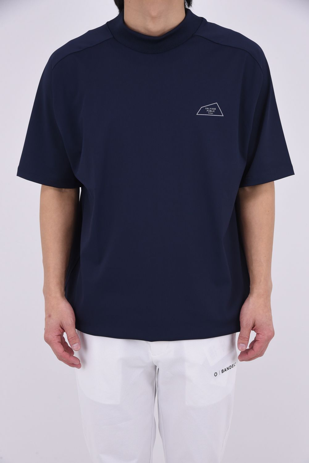 【26SS】 Alohea Mockneck SS（LOCAL GOLFERS UNION） / ショートスリーブ モックネックTシャツ (ネイビー)