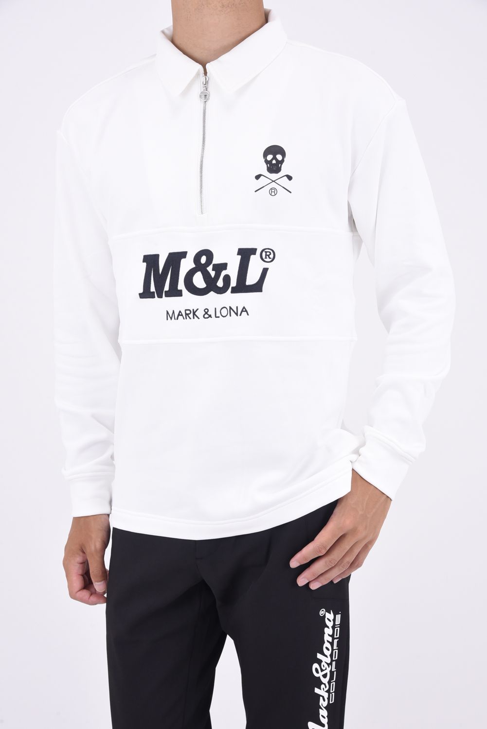 MARK&LONA - ESCALADE ZIP FLEECE POLO / ブランドロゴ スーパー