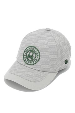 DÉPÊCHE EMBROIDERY CAP / ジオメトリック総柄 サークルスカル刺繍 ベースボールキャップ (グレー)