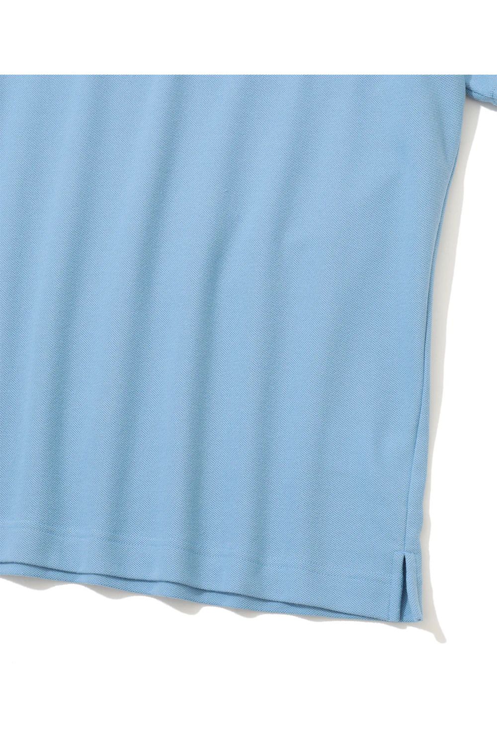 【26SS】 BONES PIQUE POLO / カノコ素材 ジャパンメイド BONEプリント ポロシャツ (サックス)