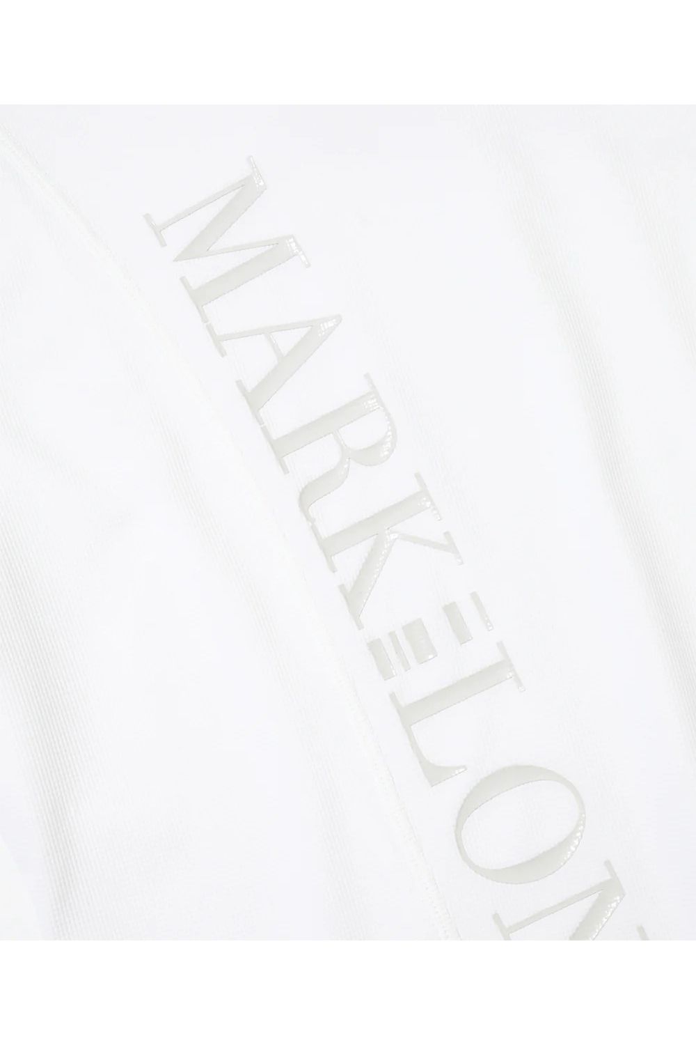 【26SS】【CODE COLLECTION】【レディース】 ATMT / アシンメトリーデザイン ブランドロゴ モックネックTシャツ (ホワイト)