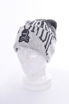 G.O.D MOHAIR BLEND BEANIE / ビッグロゴ ブランクスカル ニットビーニー (ホワイト)