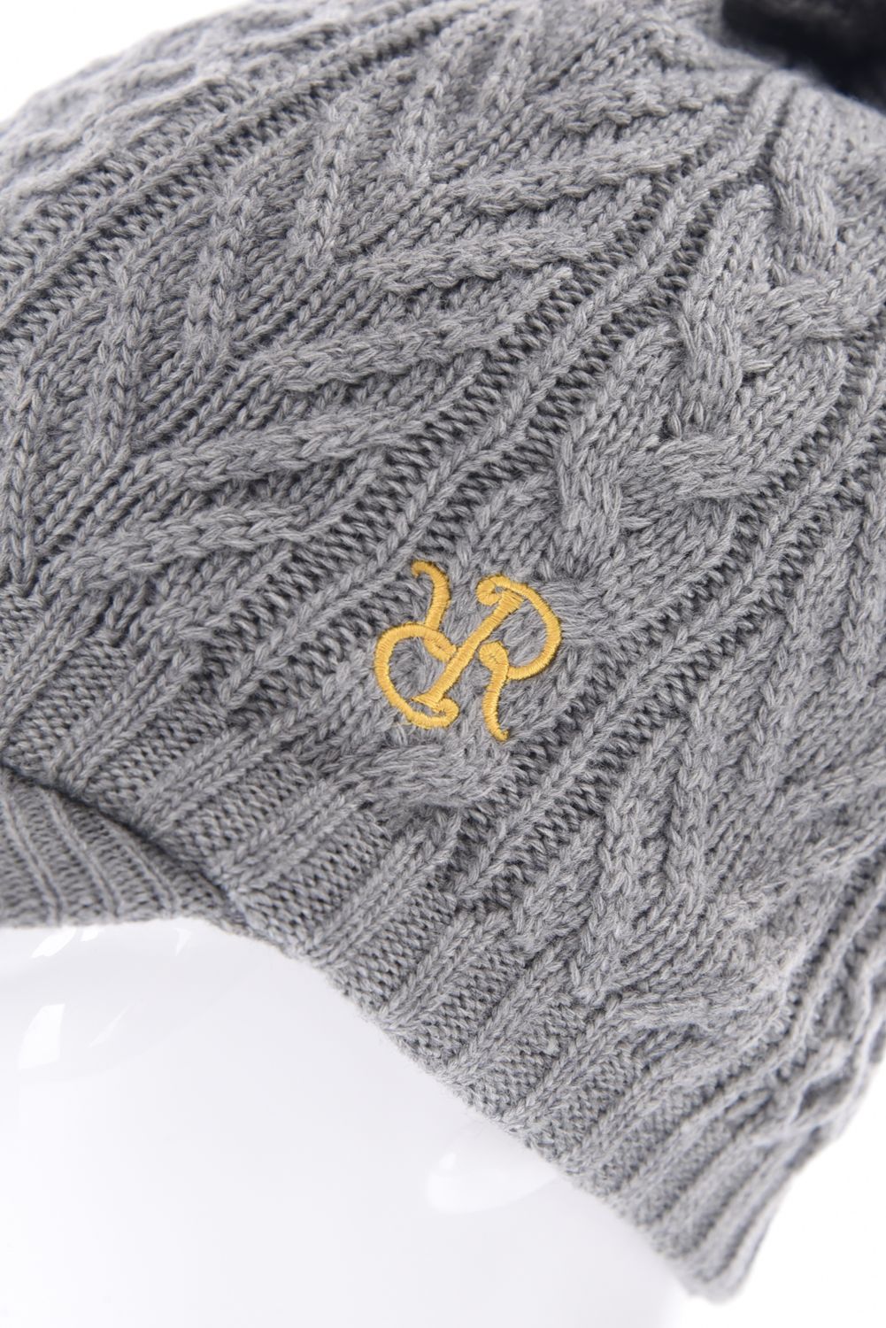 VISOR KNIT CAP / バイザー ニットキャップ（ネックウォーマー付き） (グレー)
