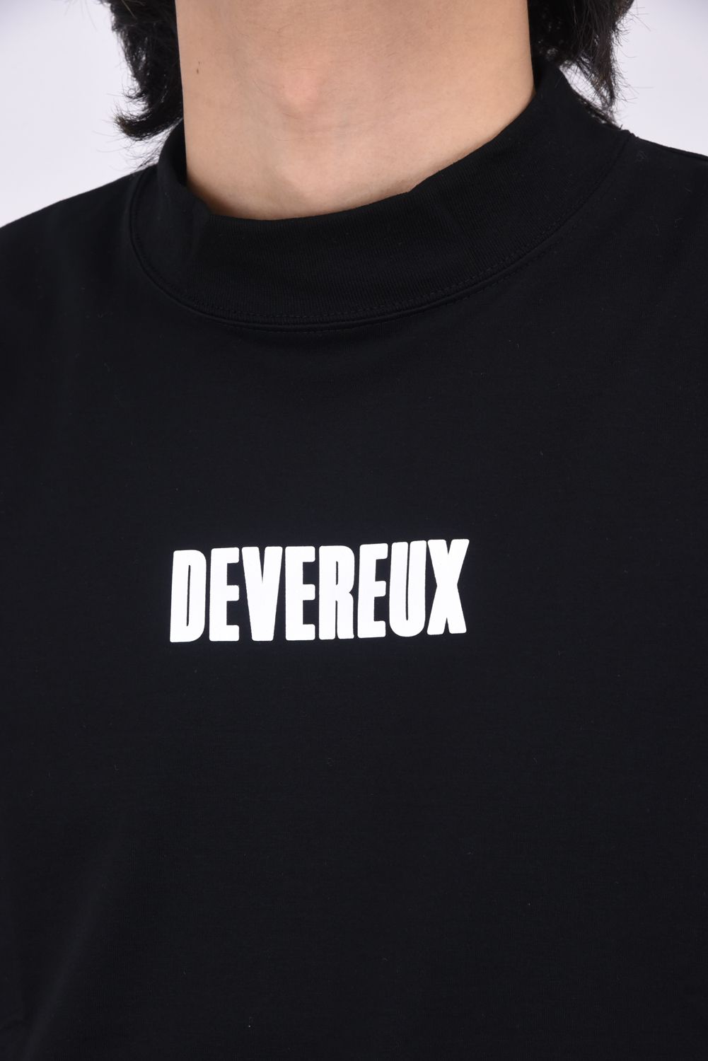 【25SS】 LOGO ASSORTED MOCK TEE / ロゴプリント モックネック (ブラック)