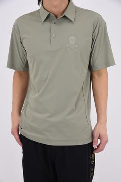 【26SS】 ROGUE AIRFLOW POLO / パンチングスカルロゴ ナイロンポロシャツ (カーキ)
