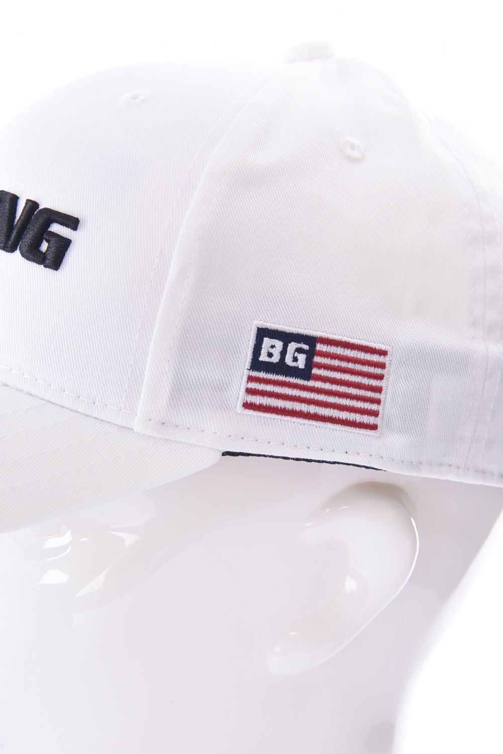 MENS BASIC CAP / ロゴ刺繍 ベーシック ベースボールキャップ (ホワイト)