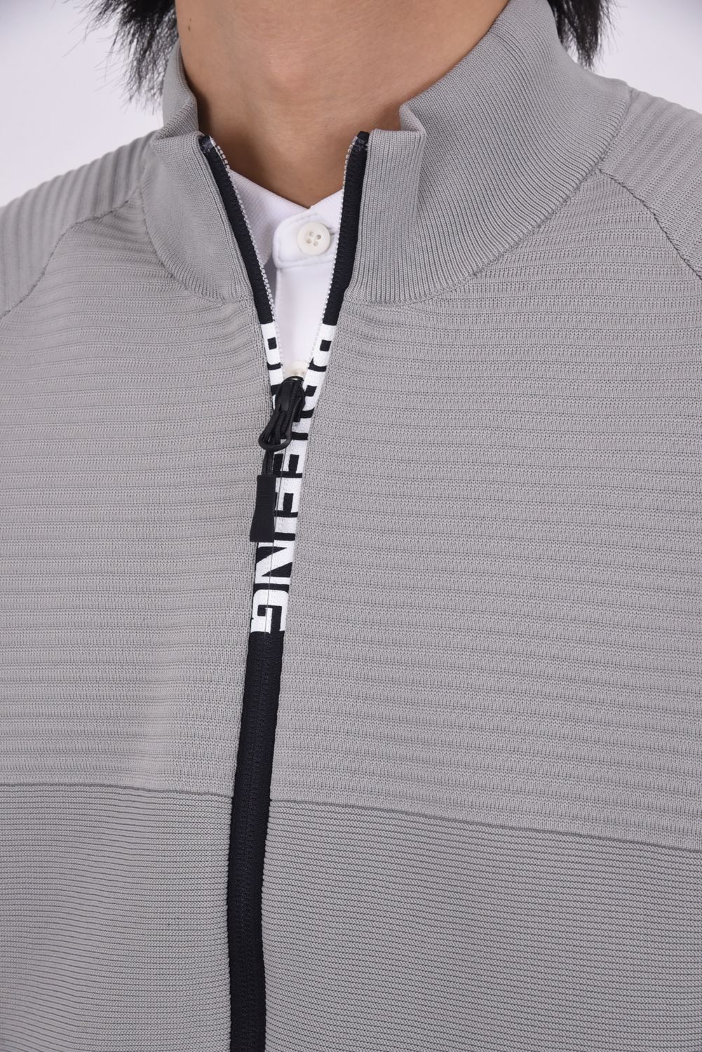 【25AW】 MEN'S WR KNIT BLOUSON / 超撥水糸 ハイネックニットブルゾン (グレー)