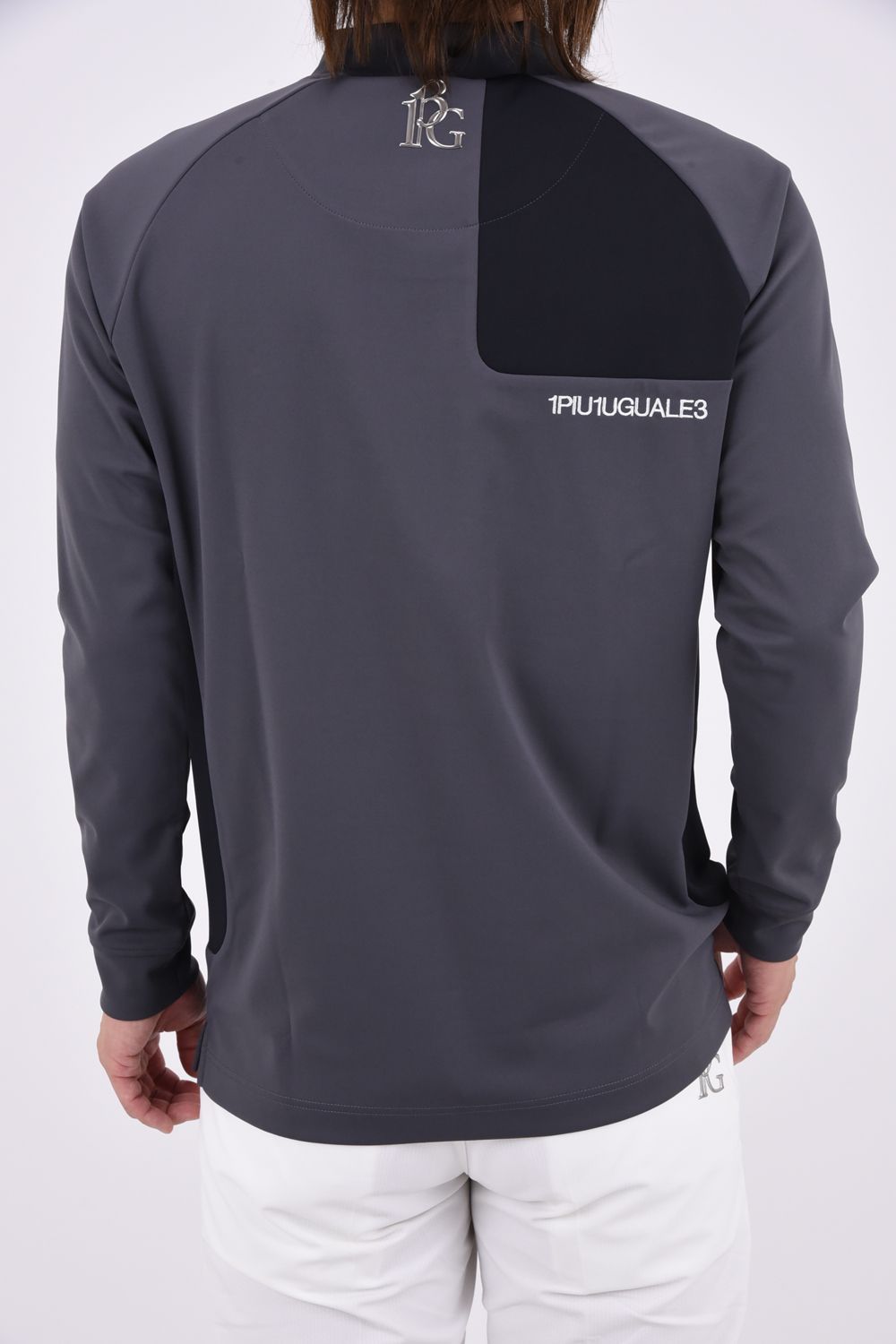 【26AW】 Shoulder Panel Mock NeckLong Sleeve / ショルダーパネル 長袖モックネックTシャツ (グレー)