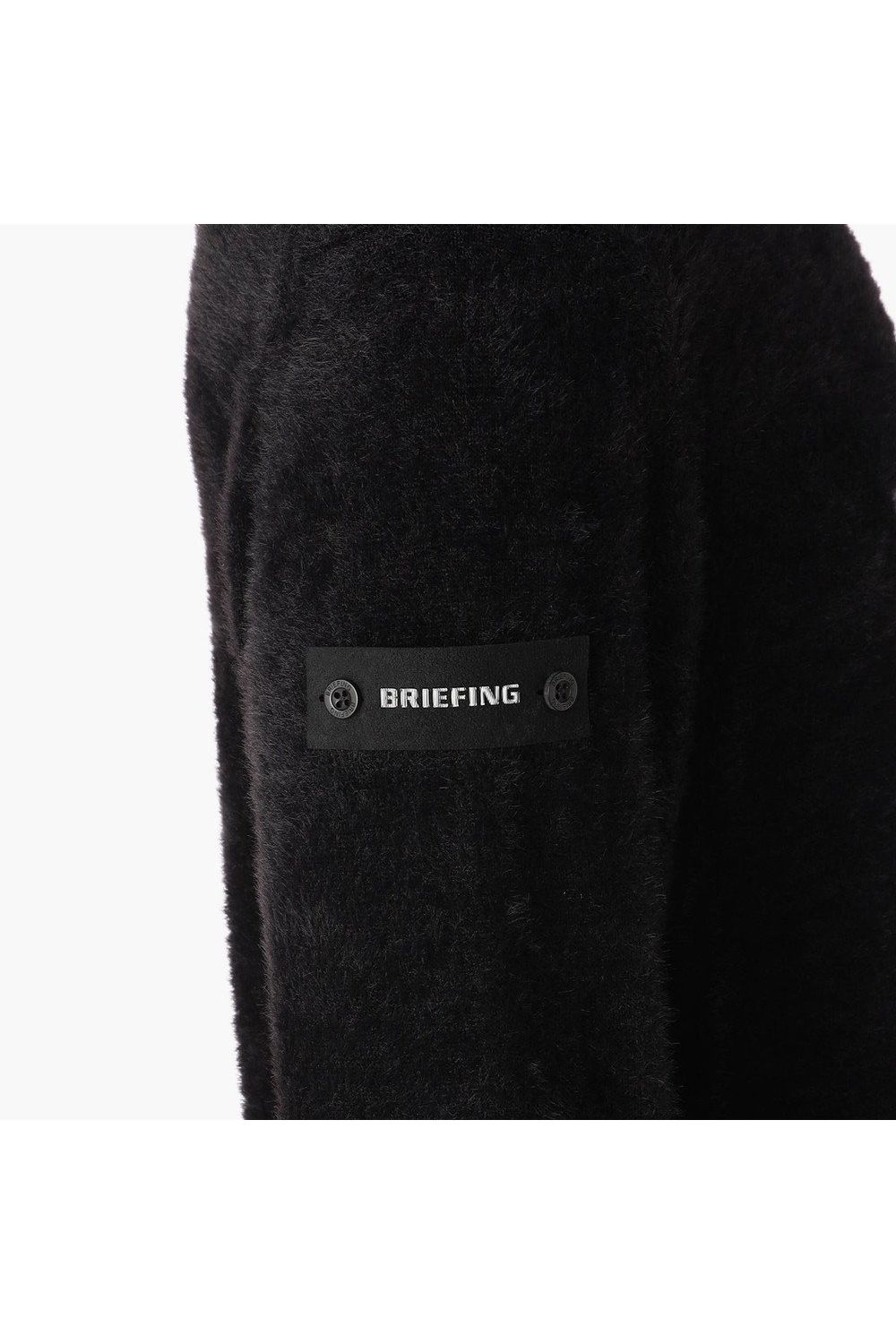【26AW】 MEN’S SHAGGY KNIT TURTLENECK / ブランドロゴ タートルネック シャギーニット (ブラック)