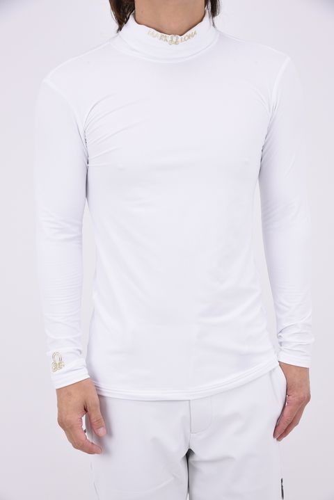 【26AW】 ELEMENT THERMAL TURTLENECK / ゴールドスカルプリント 起毛フリース タートルネックシャツ (ホワイト)