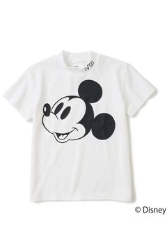 【26SS】【レディース】 BIG FACE MOCK / ディズニーコレクション モックネックTシャツ (ホワイト)
