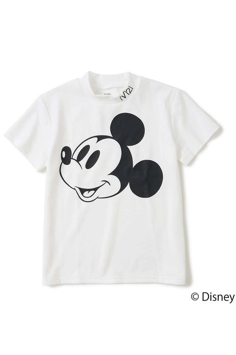 【26SS】【レディース】 BIG FACE MOCK / ディズニーコレクション モックネックTシャツ (ホワイト)
