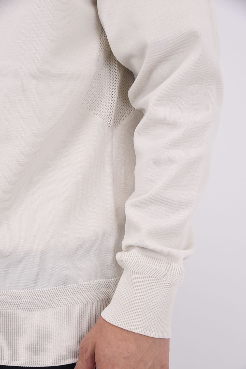 【25AW】 MEN'S WR CREWNECK KNIT / 超撥水糸 袖ワッペン クルーネックニット (ベージュ)