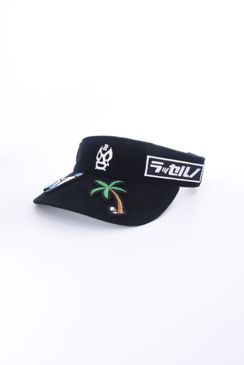 VELCRO VISOR / ブランドロゴ 刺繍 サンバイザー (ブラック)