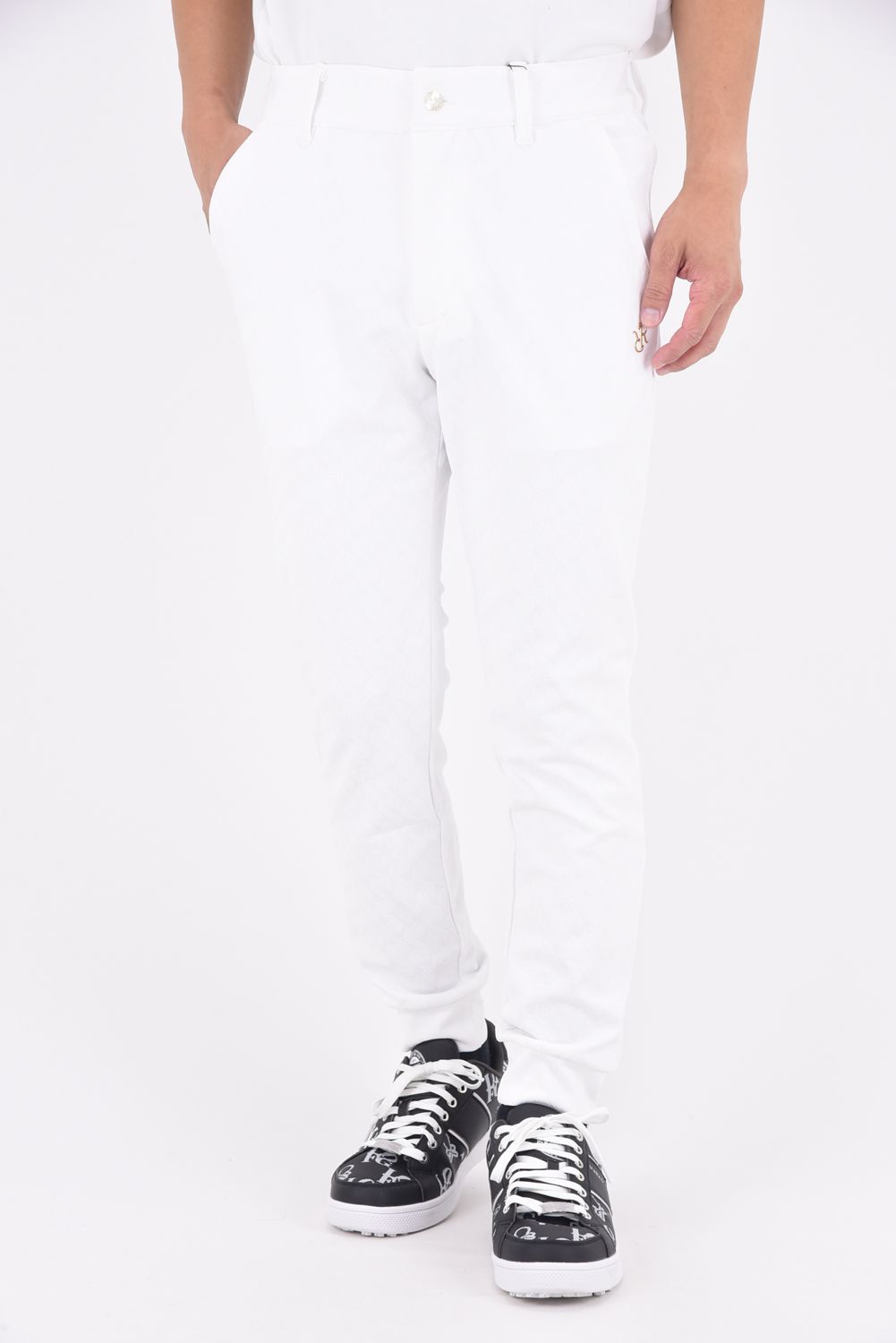 【25AW】 MENS GM JACQUARD JOGGER PANTS / GMジャガード ジョガーパンツ (ホワイト)*