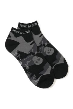 【26AW】 GAUGE CAMO SNEAKER SOCKS / ジャパンメイド オリジナルカモジャカード スニーカー丈 ローソックス (ブラック)