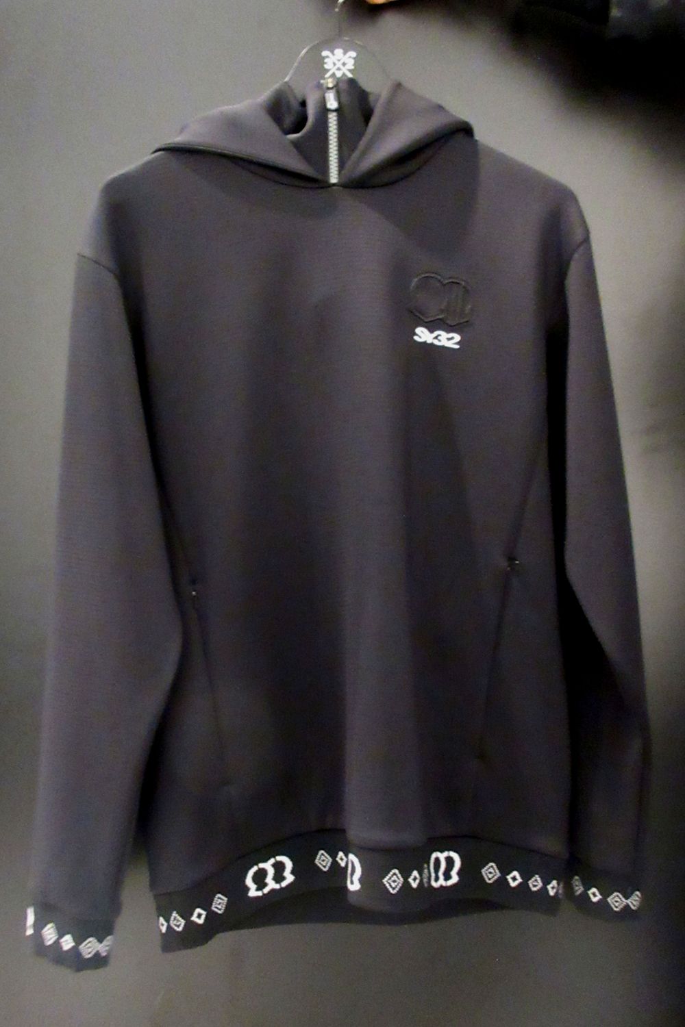 【26AW】 DOUBLE MESH KNIT HOODIE / メッシュ ニット パーカー (ブラック) (10月上旬入荷予定）