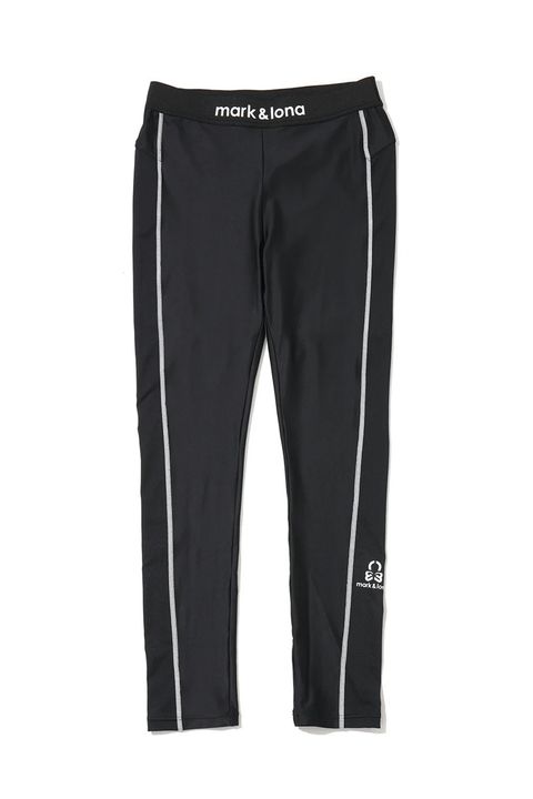 【26AW】【レディース】 ESSENTIAL STRETCH LEGGINGS / メッシュ切り替え サイドライン ハイストレッチ レギンスパンツ (ブラック)