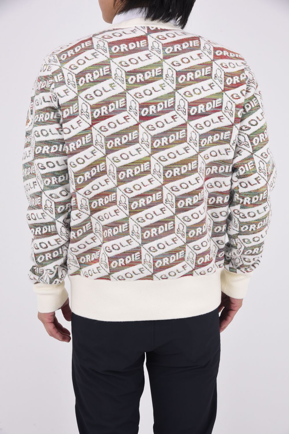 【2025AW 木村拓哉さん着用 VOL.5】 DÉPÊCHE GEOMETRY JACQUARD KNIT / ジオメトリックパターン プルオーバーニット (オフホワイト)