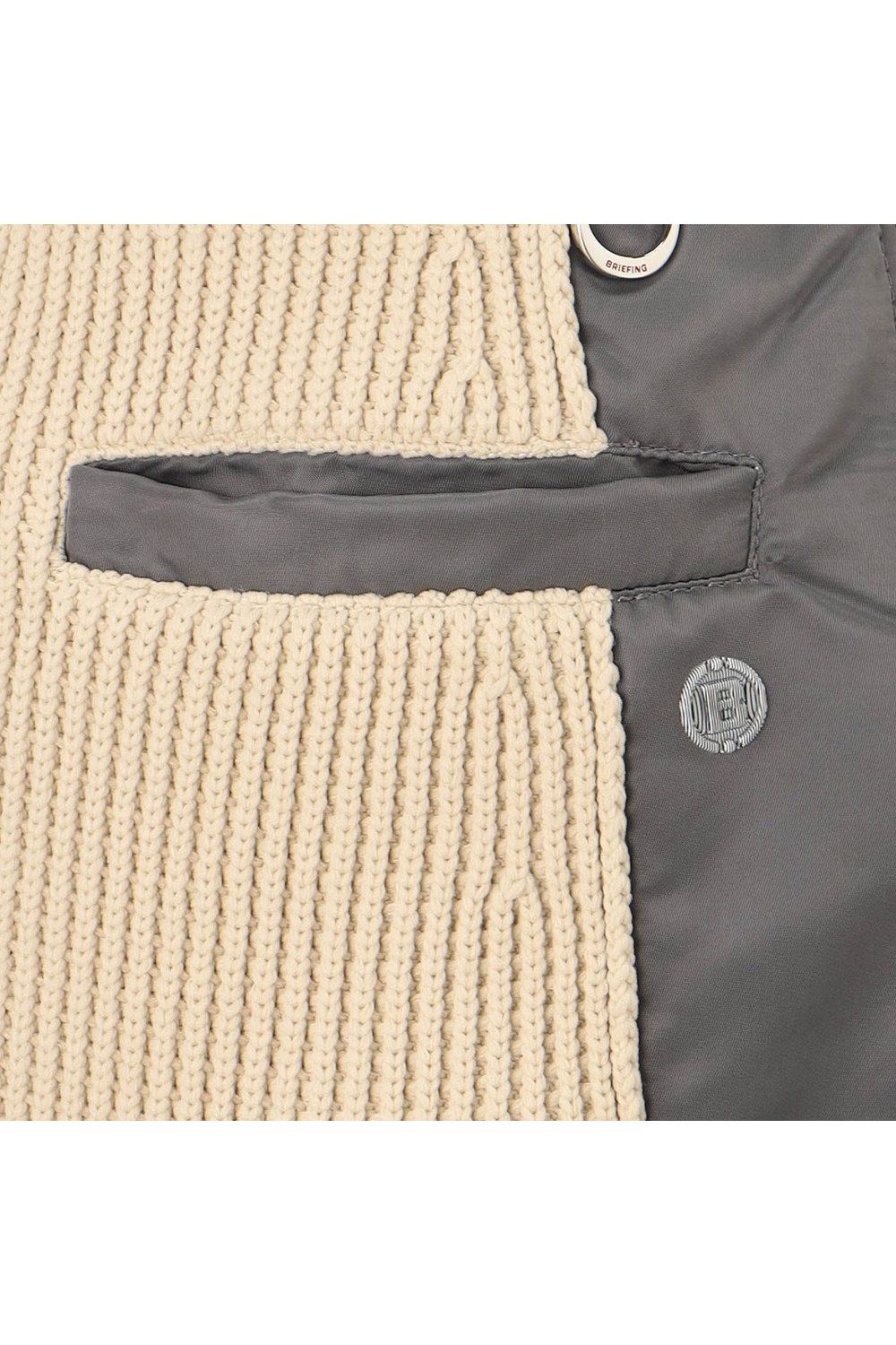 【26AW】【レディース】 WOMEN’S WINDBLOCK DOCKING RIB KNIT SKIRT / 畦編みニット&ナイロンツイル ハイブリッドニットスカート (ベージュ)