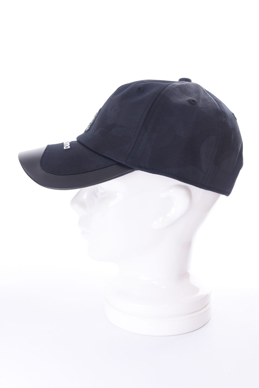 GAUGE CRYSTAL ICON CAP / オリジナルカモジャカード 異素材切り替え ベースボールキャップ (ブラック)