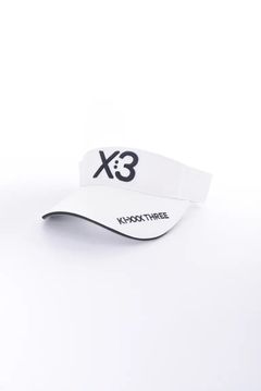 【26AW】 KIX3 BASIC LOGO VISOR / ブランドロゴ刺繡 サンバイザー (ホワイト/ブラック)