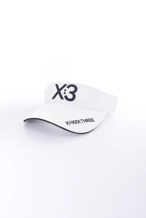 【26AW】 KIX3 BASIC LOGO VISOR / ブランドロゴ刺繡 サンバイザー (ホワイト/ブラック)