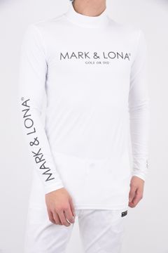 Mark Lona 22ss 木村拓哉さん着用 Vol 1 Icon Under ジャージロメリーナ ブランドロゴ モックネックインナー ホワイト Gossip Golf