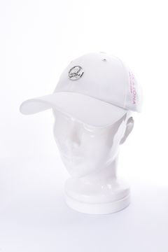 【レディース】 THE CIRCLE CAP / サークルスカルバッジ サイドロゴ バックレースアップキャップ (ホワイト)