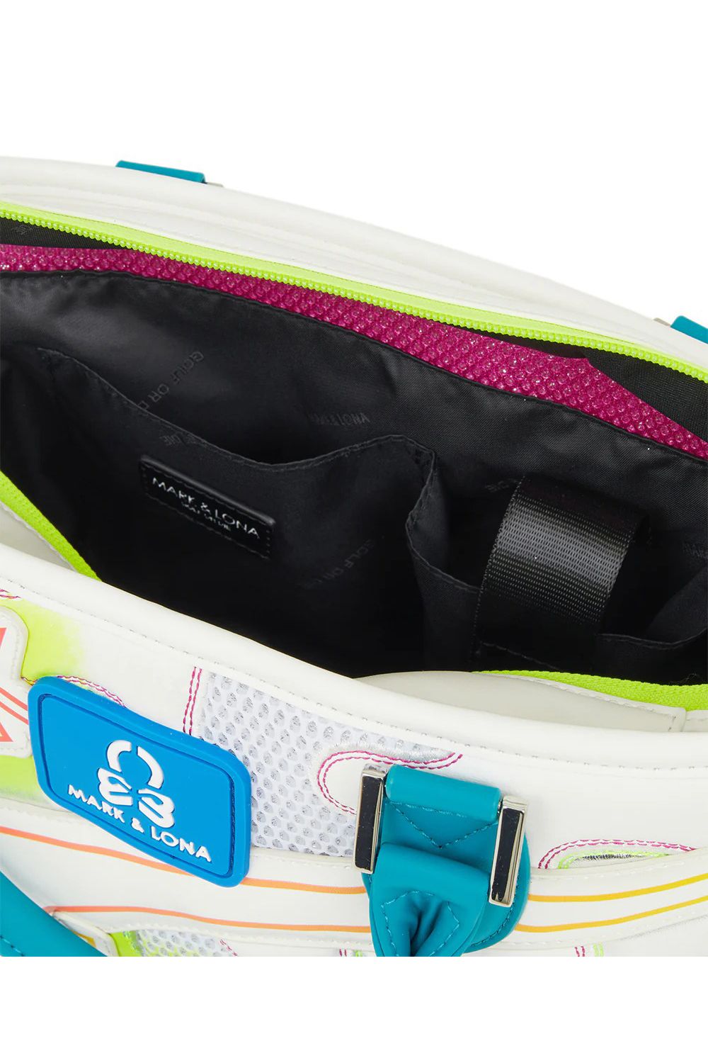 【26SS】 NITRO CAMO PANELED CART BAG / メッシュ生地 マルチカラー パッチワーク 2WAYカートバッグ (ホワイト)