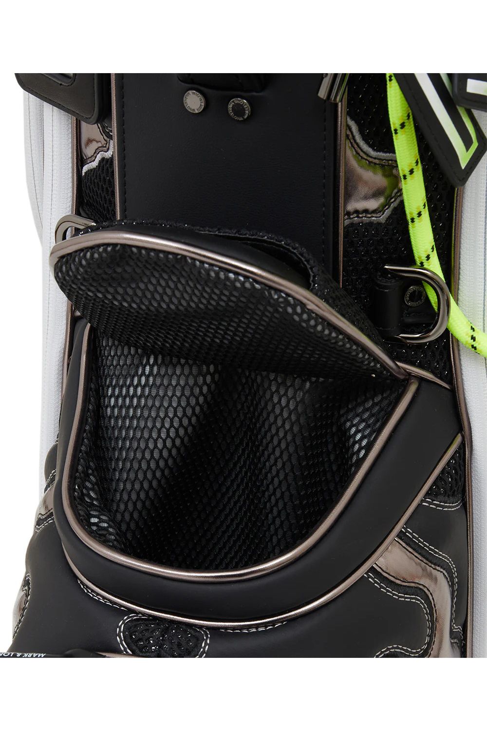 【26SS】【銀行振込・代金引換不可】【返品・交換不可】 NITRO CAMO PANELED CADDIE BAG / メッシュ生地 マルチカラー パッチワーク カートタイプ キャディバッグ (ブラック)