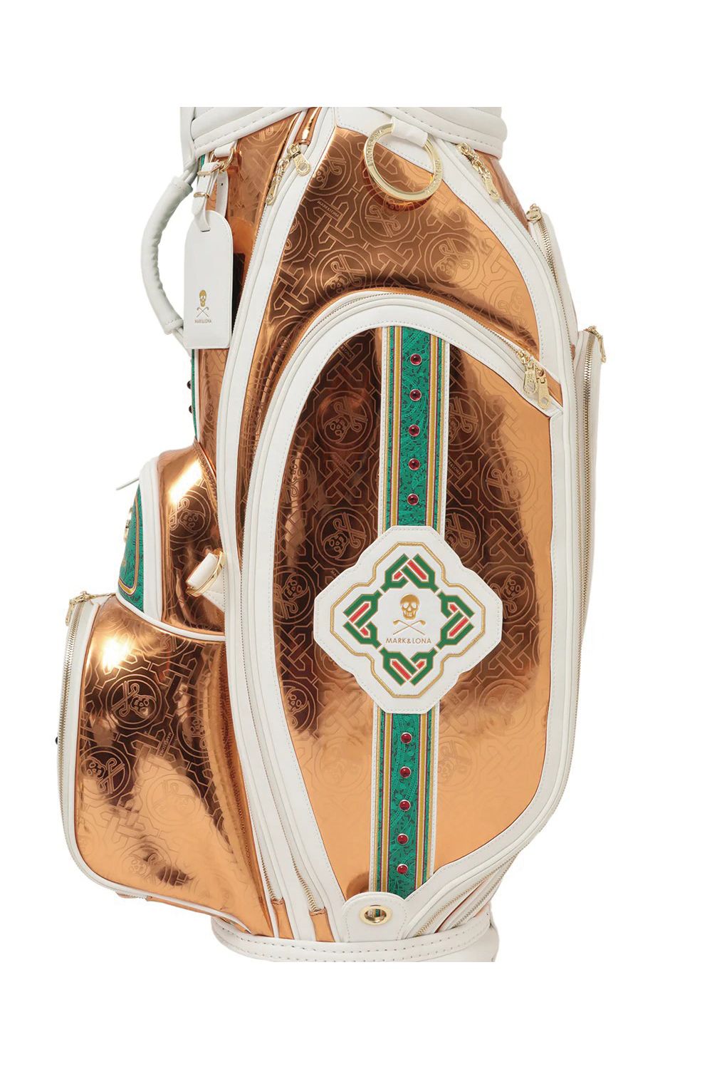 【26SS】【銀行振込・代金引換不可】【返品・交換不可】 STELA CHROME EDITION CADDY BAG / ミラーエナメル アラベスクパターン カートタイプ キャディバッグ (カッパー) (2月18日入荷予定)