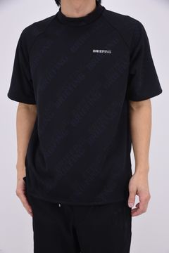 【26SS】 MEN'S SHADOW LOGO JQ HIGHNECK RF / バイアスロゴジャカード リラックスフィット モックネックTシャツ (ブラック)