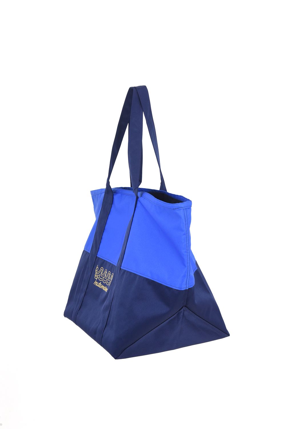 WATER REPELLENT BIG TOTE BAG / 撥水素材 ツートーン BIGトートバッグ (ブルー)