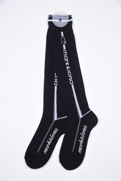 【26SS】【レディース】 ELMT SPORT LINE OVER-KNEE SOCKS / サイドライン オーバーニーソックス (ブラック)