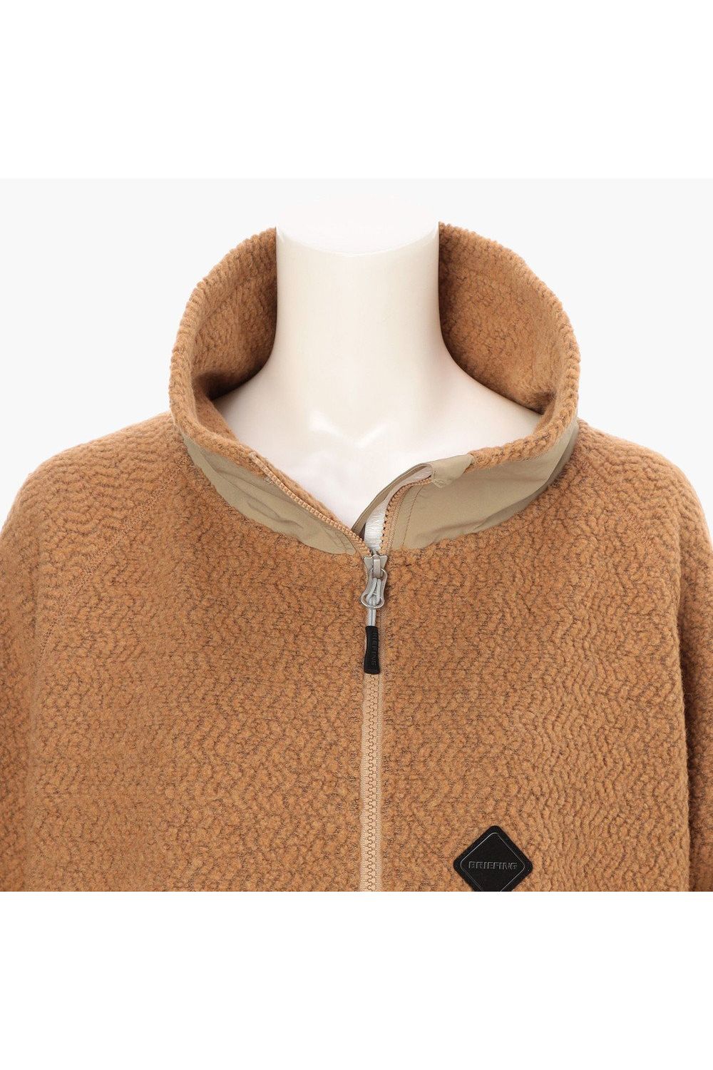 【25AW】【レディース】 WOMEN’S WOOL BOA HALFZIP TOP / ウールボアフリース ハイネック ハーフジップフーディー (ベージュ)